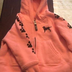 Toddler black dog zip up hoodie